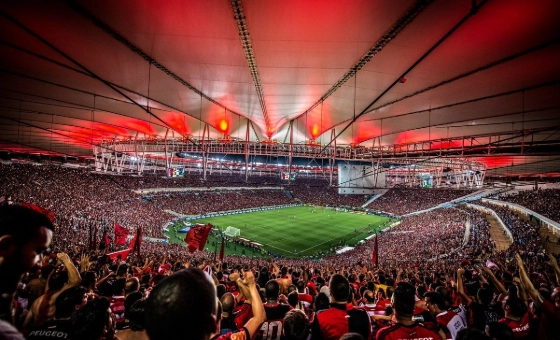 Picture of Maracanã Stadium with the fans of Flamengo